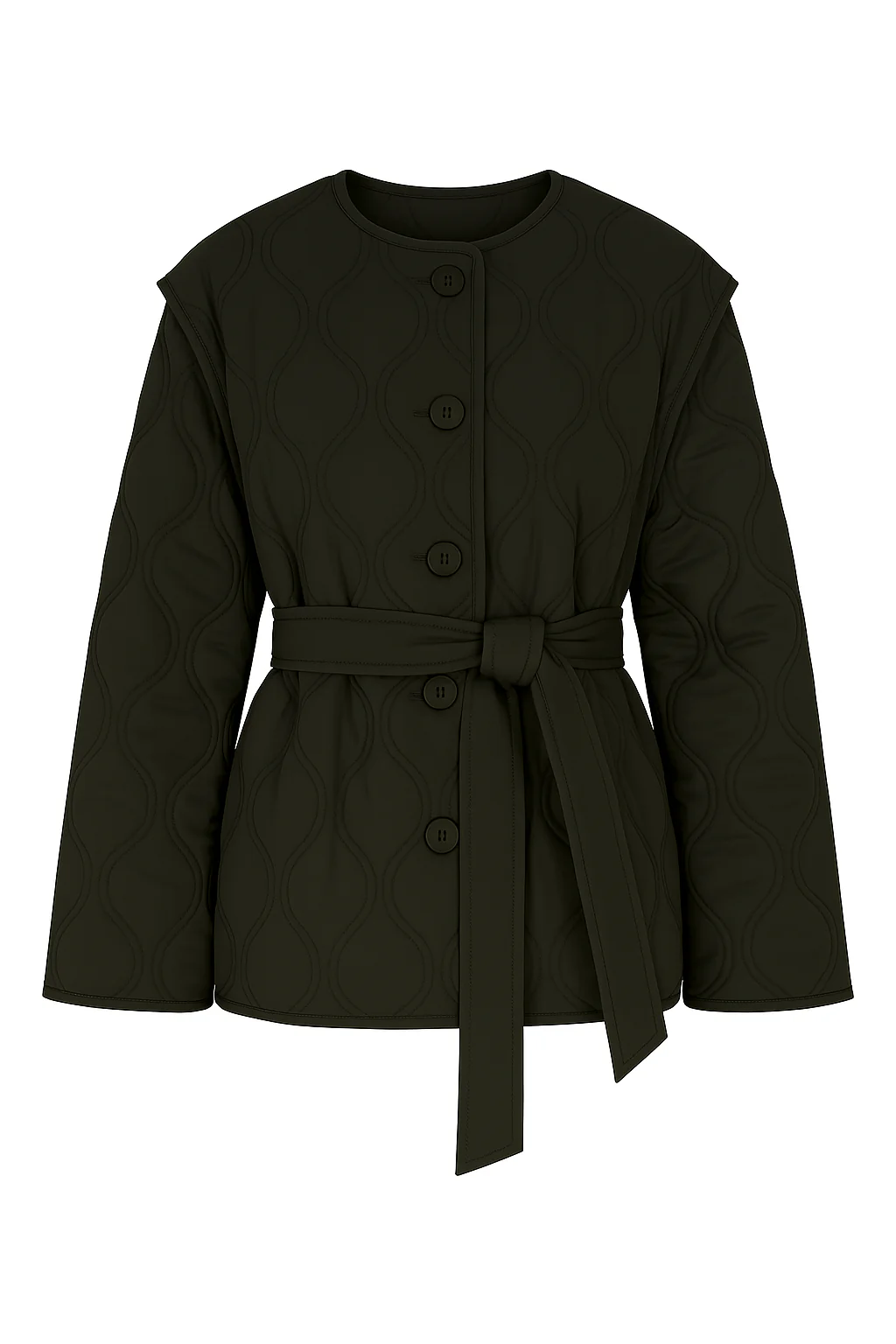 "The Nicola" - Quilted Gilet Jacket (Black) - Image 7